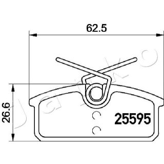 Stabdžių trinkelių rinkinys, diskinis stabdys JAPKO 510705
