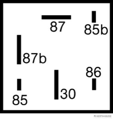 Relė, valdymo blokas, variklio valdymas HERTH+BUSS ELPARTS 75896368