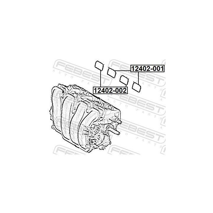 Tarpiklis, įsiurbimo kolektorius FEBEST 12402-001