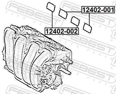 Tarpiklis, įsiurbimo kolektorius FEBEST 12402-002