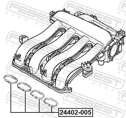 Tarpiklis, įsiurbimo kolektorius FEBEST 24402-005