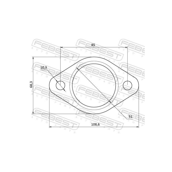 Tarpiklis, išleidimo kolektorius FEBEST 12492-002