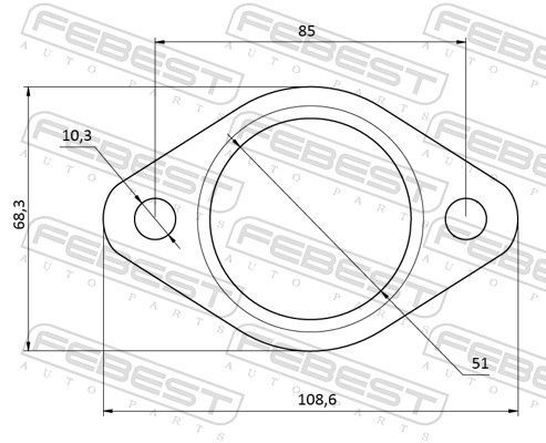 Tarpiklis, išleidimo kolektorius FEBEST 12492-002