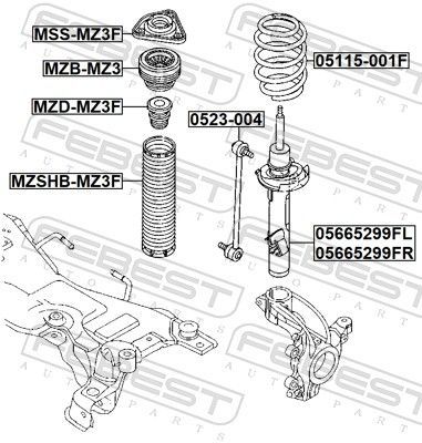Spyruoklė FEBEST 05115-001F