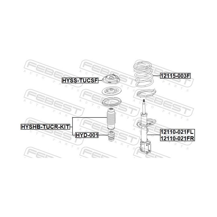 Spyruoklė FEBEST 12115-003F
