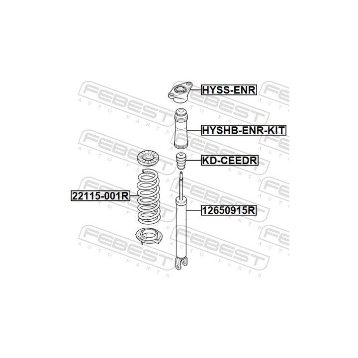 Spyruoklė FEBEST 22115-001R