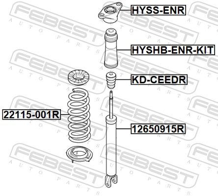 Spyruoklė FEBEST 22115-001R