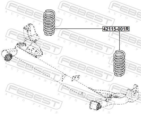 Spyruoklė FEBEST 42115-001R