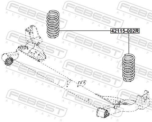 Spyruoklė FEBEST 42115-002R