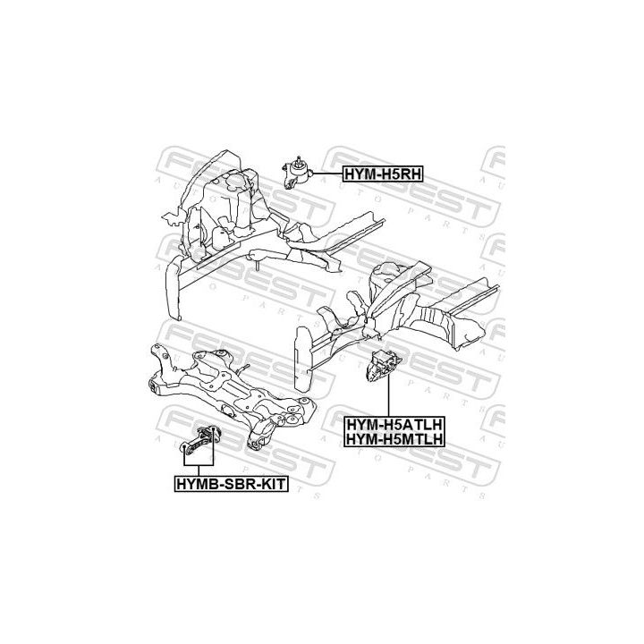 Variklio montavimas FEBEST HYM-H5RH