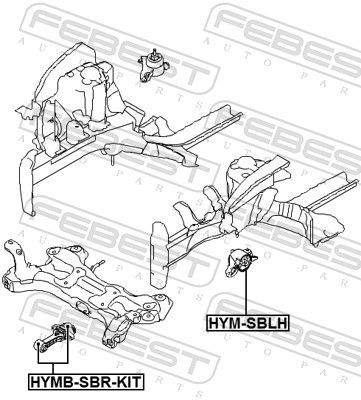 Variklio montavimas FEBEST HYMB-SBR-KIT