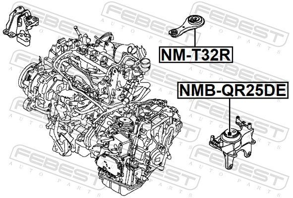 Variklio montavimas FEBEST NM-T32R