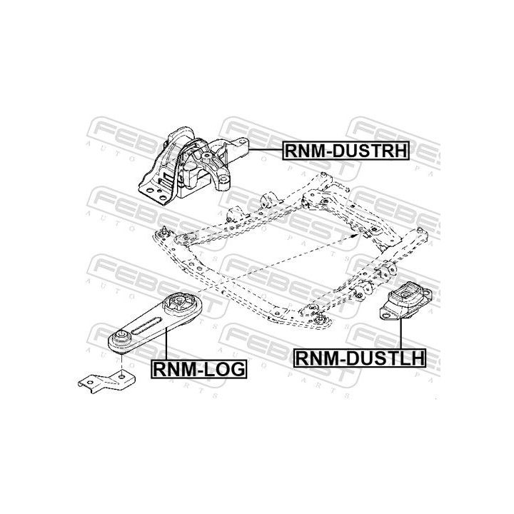 Variklio montavimas FEBEST RNM-DUSTRH