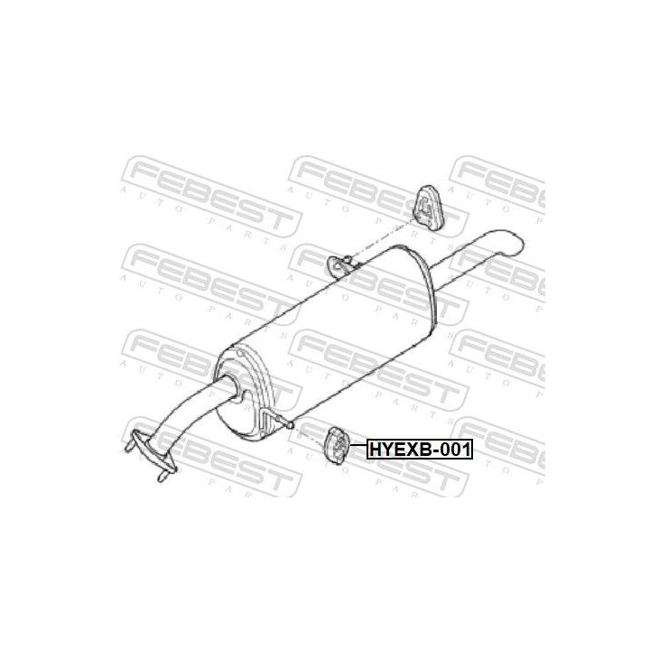 Atraminis buferis, triukšmo slopintuvas FEBEST HYEXB-001
