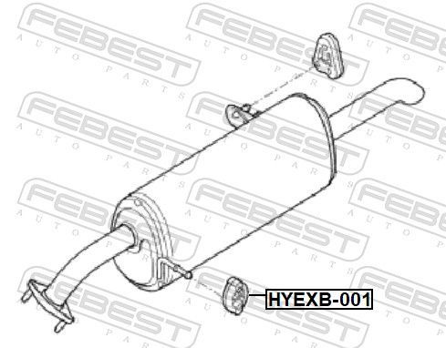 Atraminis buferis, triukšmo slopintuvas FEBEST HYEXB-001