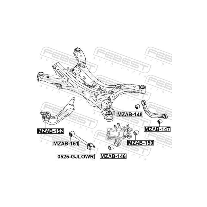 Vikšro valdymo svirtis FEBEST 0525-GJLOWR