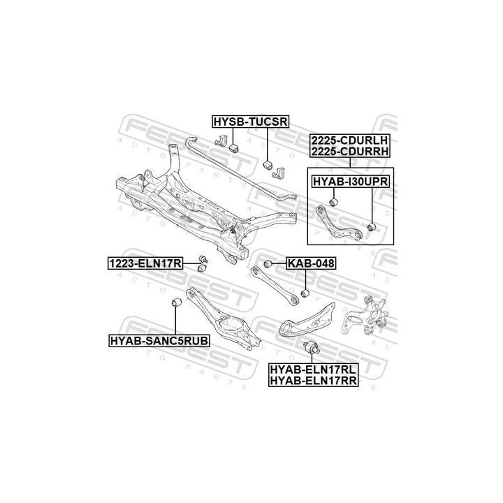 Vikšro valdymo svirtis FEBEST 2225-CDURRH