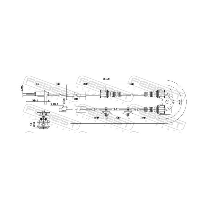 Jutiklis, rato greitis FEBEST 07606-002