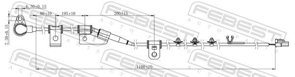 Jutiklis, rato greitis FEBEST 12606-006