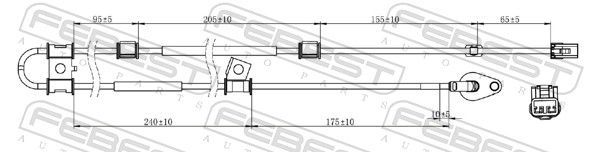 Jutiklis, rato greitis FEBEST 12606-012