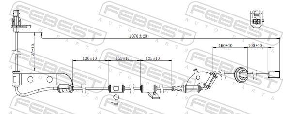 Jutiklis, rato greitis FEBEST 12606-014