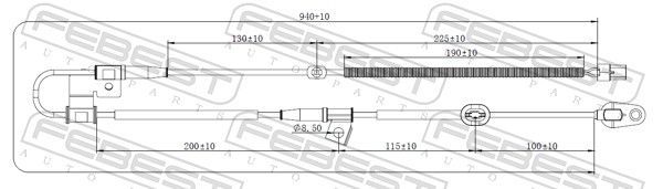 Jutiklis, rato greitis FEBEST 12606-015