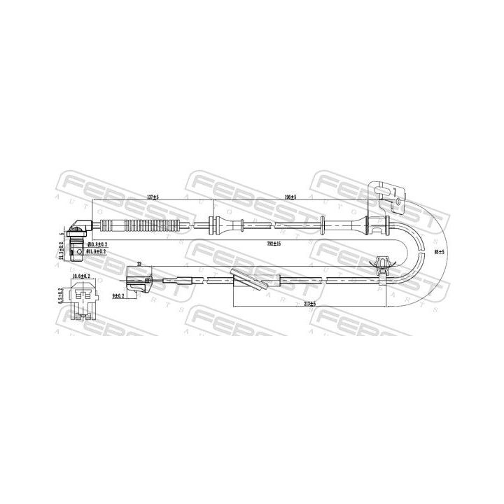 Jutiklis, rato greitis FEBEST 12606-017