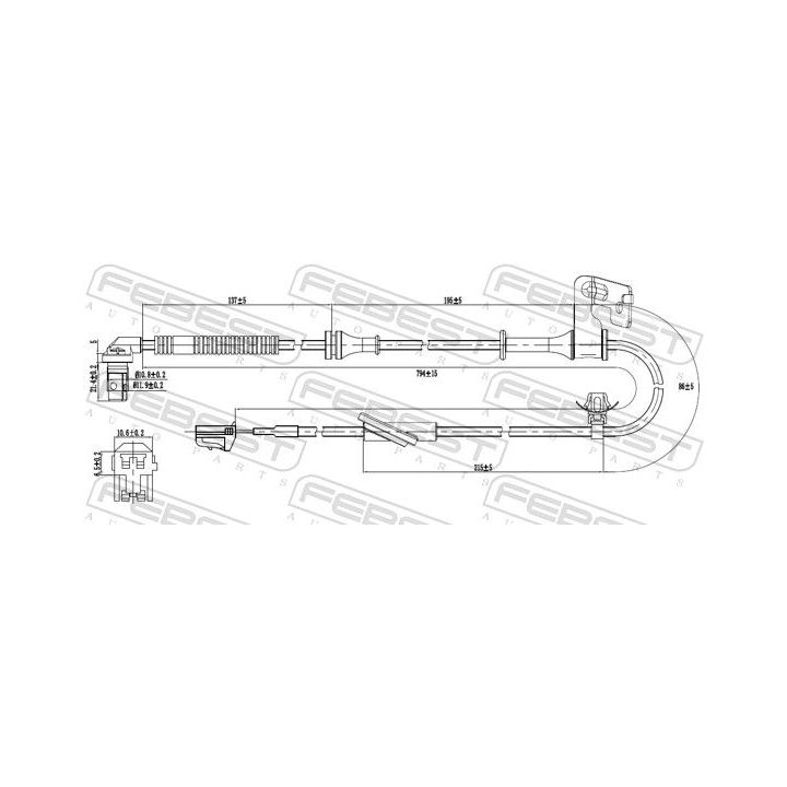 Jutiklis, rato greitis FEBEST 12606-018