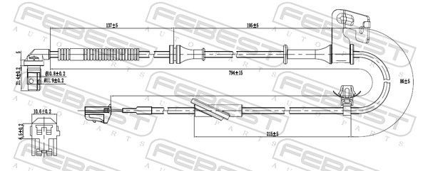 Jutiklis, rato greitis FEBEST 12606-018