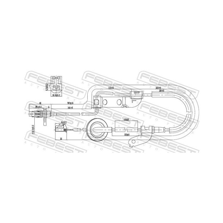 Jutiklis, rato greitis FEBEST 12606-019