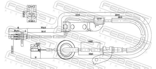 Jutiklis, rato greitis FEBEST 12606-019