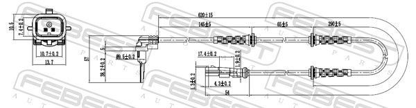 Jutiklis, rato greitis FEBEST 24606-001