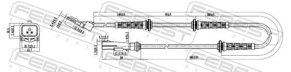 Jutiklis, rato greitis FEBEST 24606-002