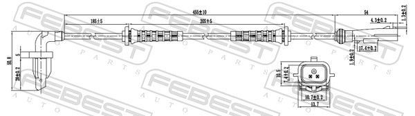 Jutiklis, rato greitis FEBEST 24606-004