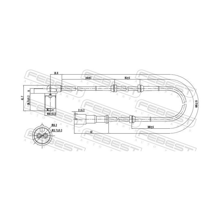 Jutiklis, rato greitis FEBEST 24606-006