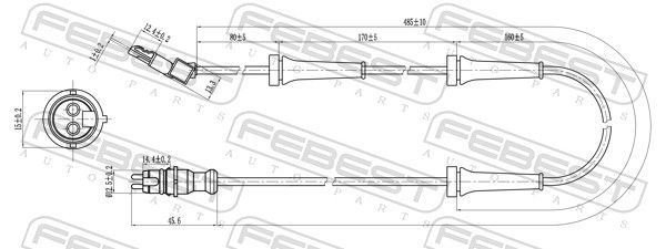 Jutiklis, rato greitis FEBEST 24606-010
