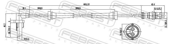 Jutiklis, rato greitis FEBEST 24606-011