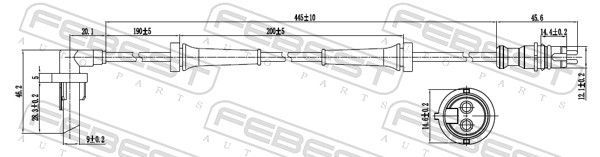 Jutiklis, rato greitis FEBEST 24606-012