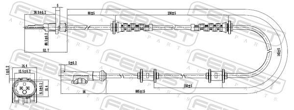 Jutiklis, rato greitis FEBEST 28606-001