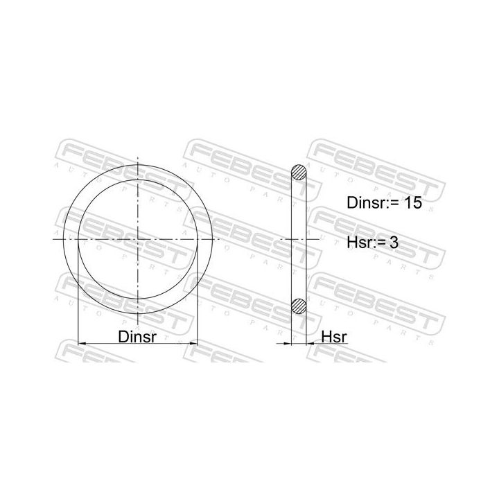 Tarpiklis, aušinimo skysčio vamzdelis FEBEST 18400-003