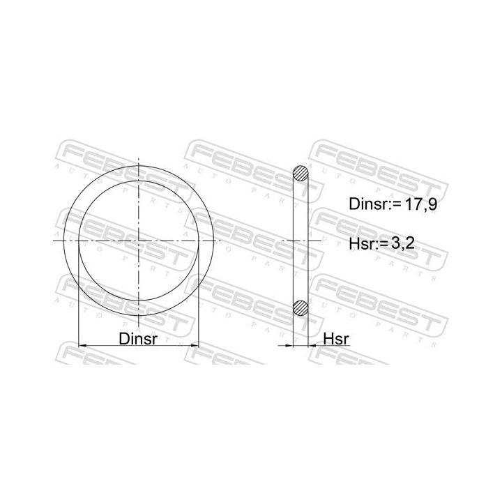 Tarpiklis, sinchronizatoriaus bloko dangtis FEBEST 02400-017