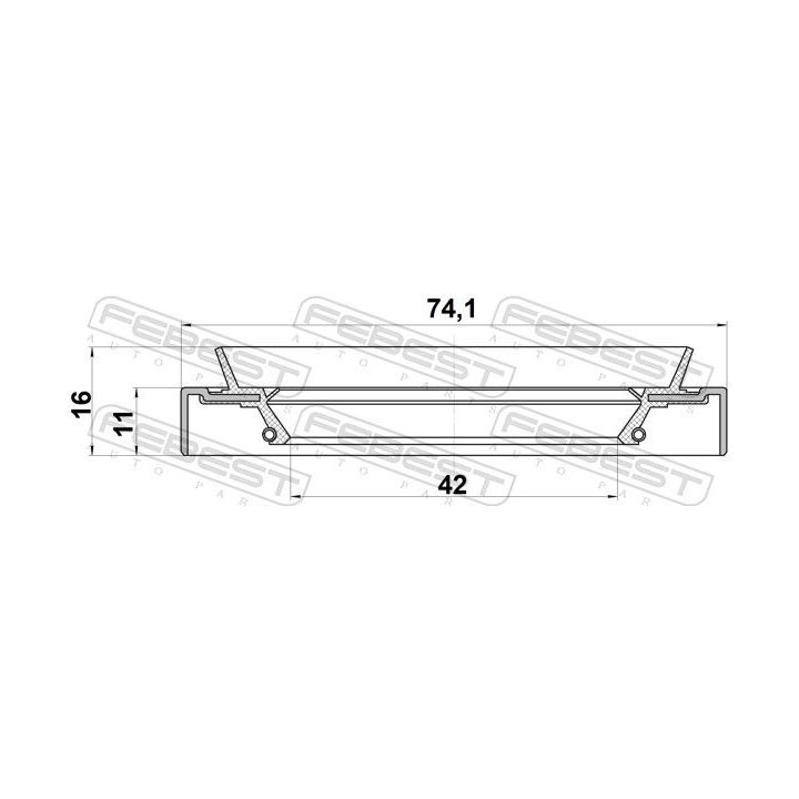 Veleno sandariklis, diferencialas FEBEST 95HDY-44741116R