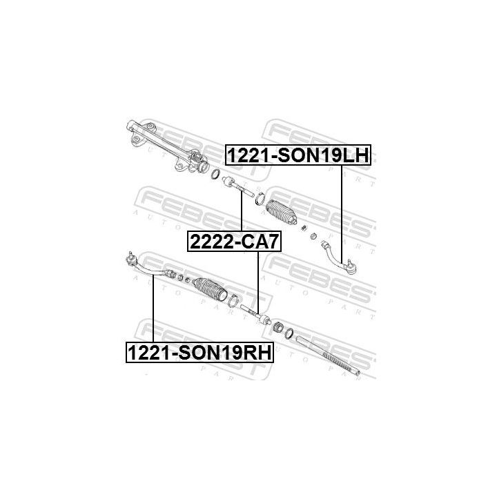 Skersinės vairo trauklės galas FEBEST 1221-SON19LH