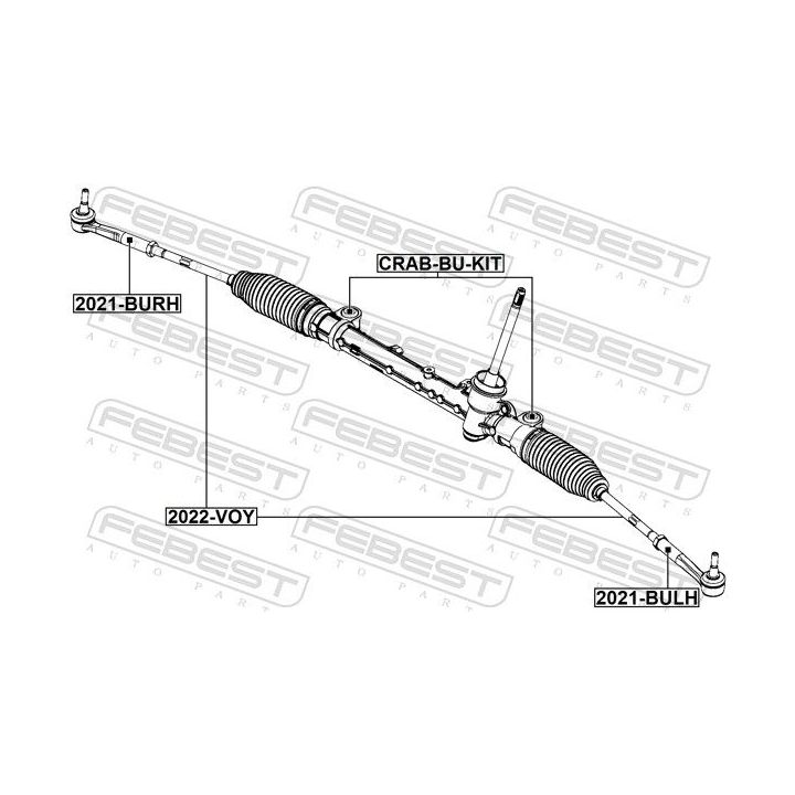 Montavimas, vairavimo pavara FEBEST CRAB-BU-KIT