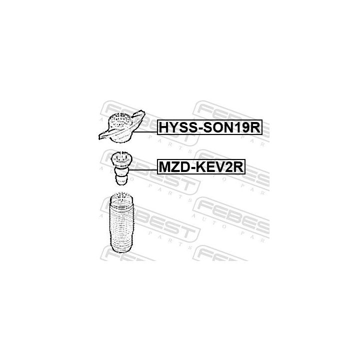 Pakabos statramsčio atraminis guolis FEBEST HYSS-SON19R