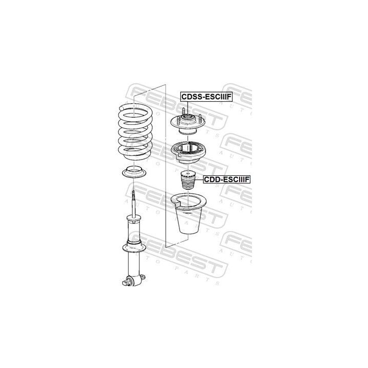 Atraminis buferis, pakaba FEBEST CDD-ESCIIIF