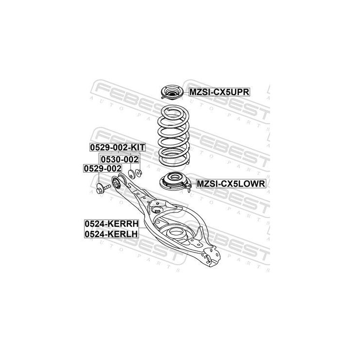 Spyruoklės dangtelis FEBEST MZSI-CX5LOWR