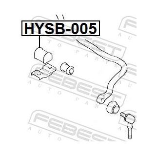 Skersinio stabilizatoriaus įvorių komplektas FEBEST HYSB-005