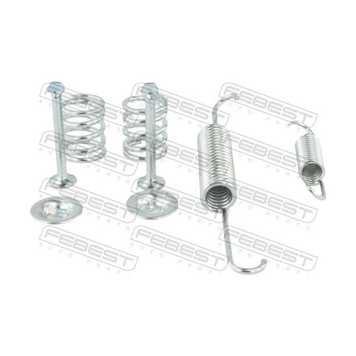 Priedų komplektas, stovėjimo stabdžių trinkelės FEBEST 1004-K2UCR-KIT