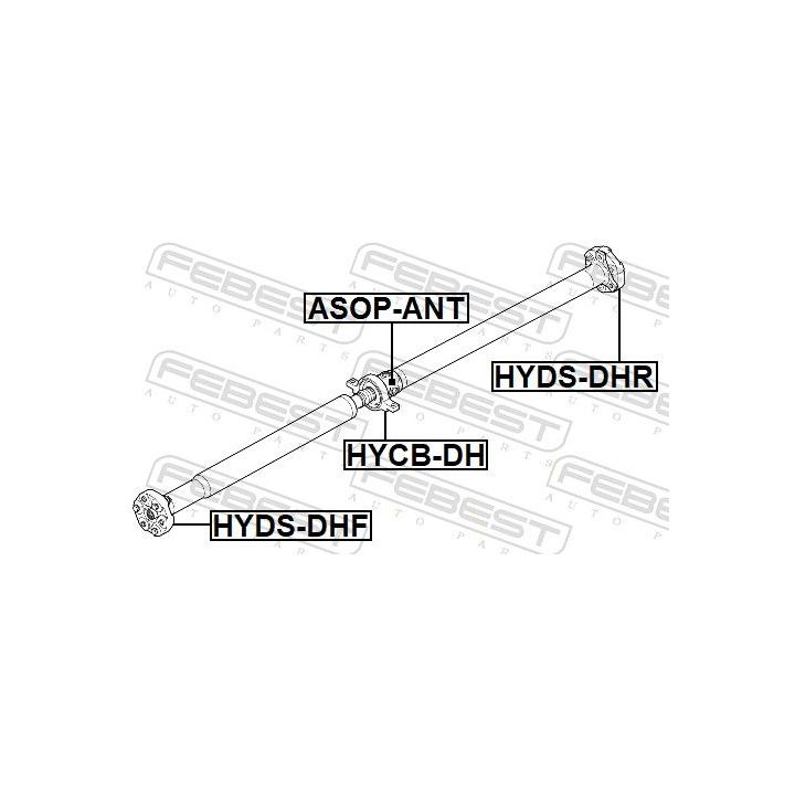 Jungtis, kardaninis velenas FEBEST HYDS-DHF